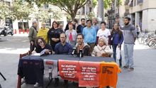 Rueda de prensa del Sindicato de Inquilinas con vecinos de la calle Carme/Sindicat de Llogateres