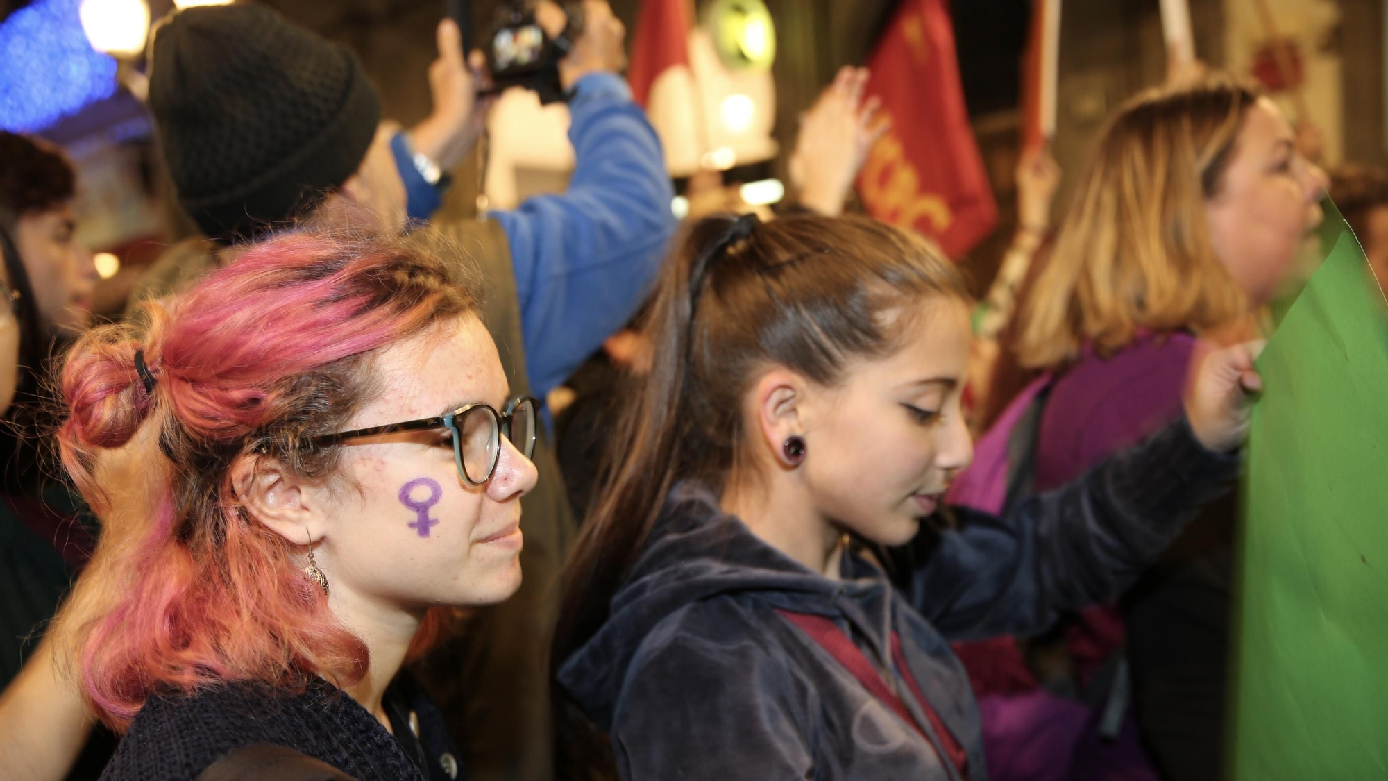 Concentración feminista en Las Palmas de Gran Canaria. (Alejandro Ramos).