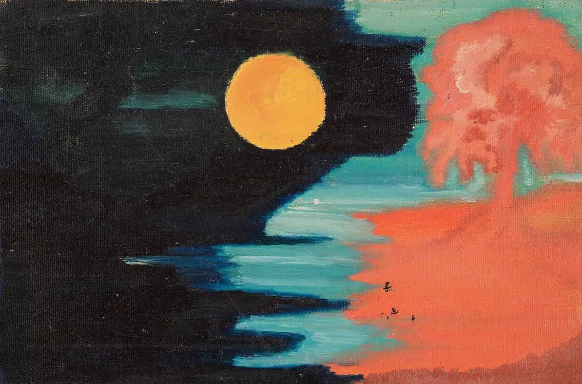 Sin título [Paisaje ribereño nocturno] de Else Blankenhorn (1908–1919)