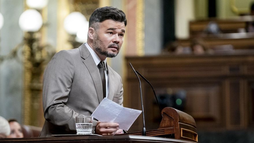 El portavoz de ERC en el Congreso, Gabriel Rufián, en una sesión plenaria en el Congreso, a 26 de septiembre de 2024, en Madrid.