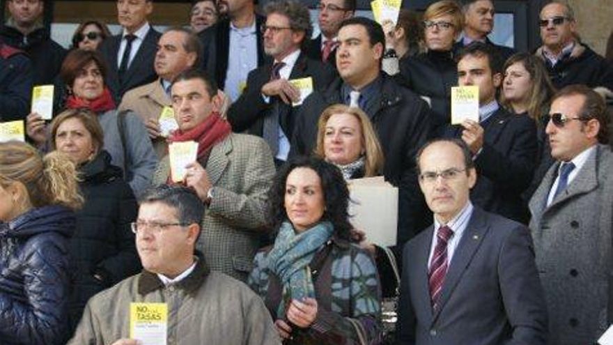 Protesta contra las tasas judiciales en el pasado mes de noviembre en León.
