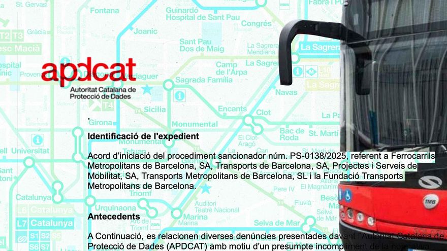 TMB se enfrenta a una multa millonaria por tener al descubierto durante años datos confidenciales de sus empleados