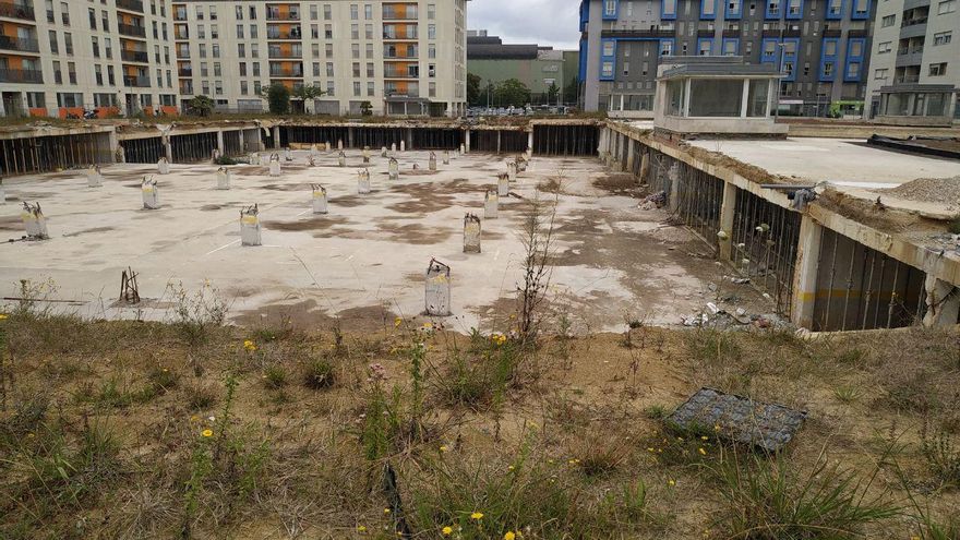 Imagen actual del parking que se desplomó el 13 de enero de 2020.