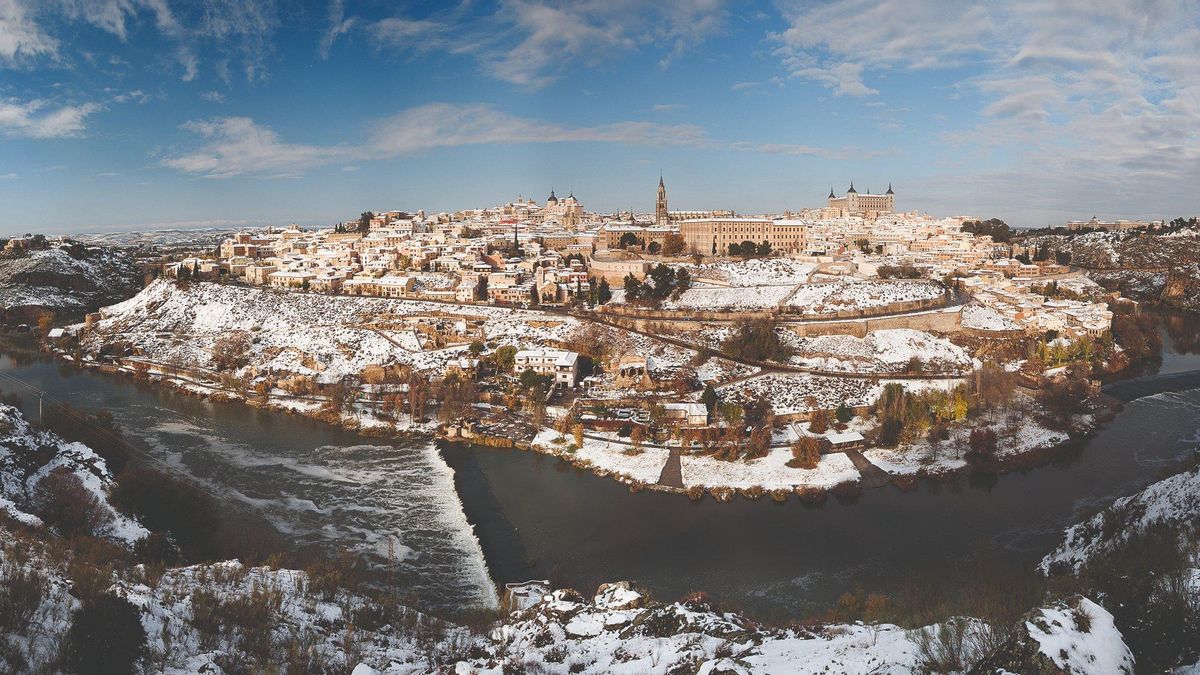 Toledo con nieve tras el paso de Filomena