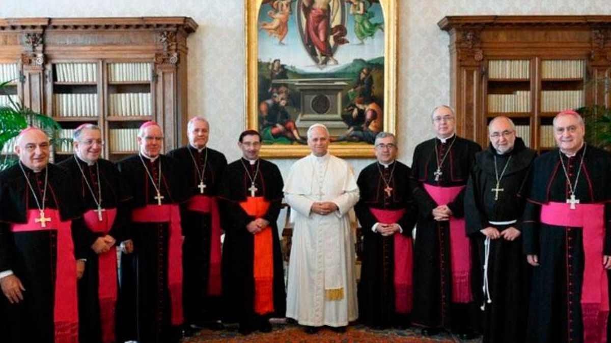 Los obispos españoles, con el Papa León