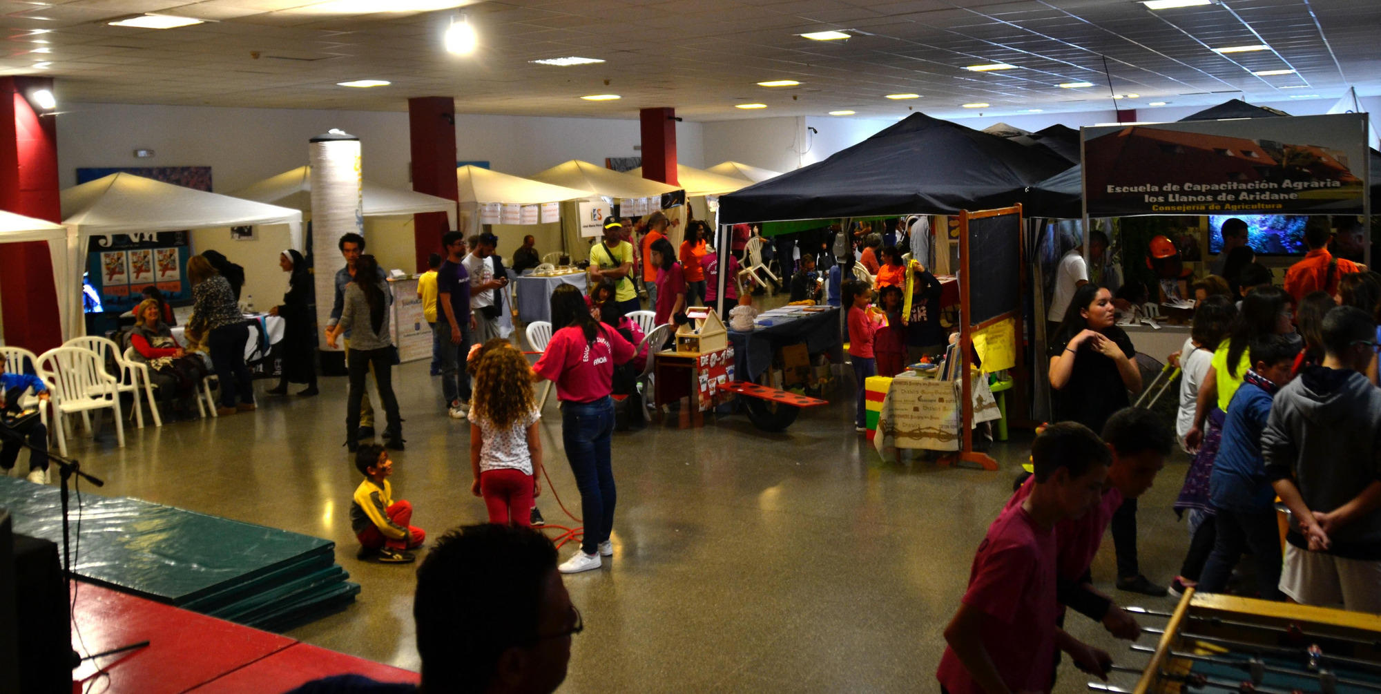 Diferentes stands en el Recinto Ferial en una edición de la Feria Juvenil. Ayuntamiento de El
Paso.