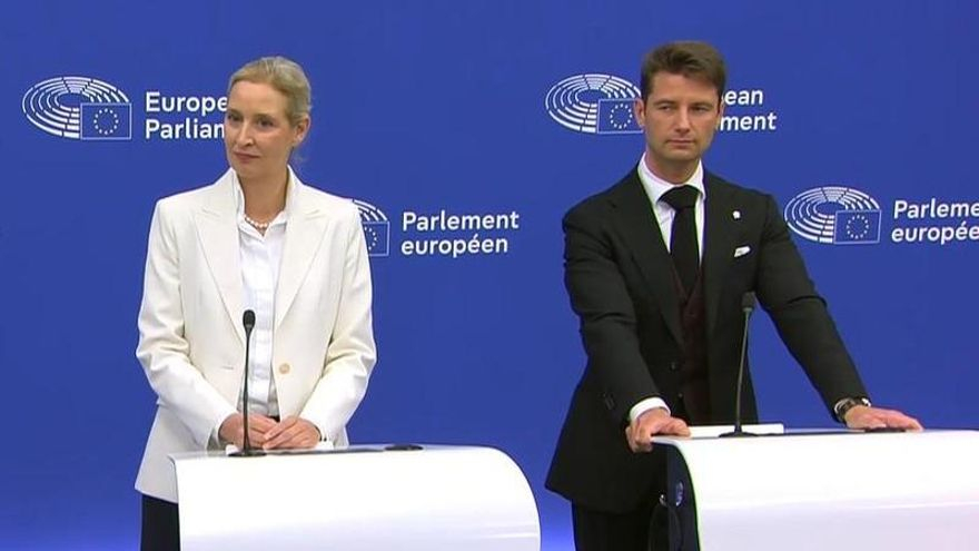 La líder de la ultraderecha AfD lleva a la Eurocámara su discurso antieuropeo contra el Estado del Bienestar