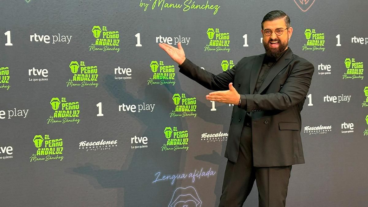 Manu Sánchez, en el photocall de 'El perro andaluz'