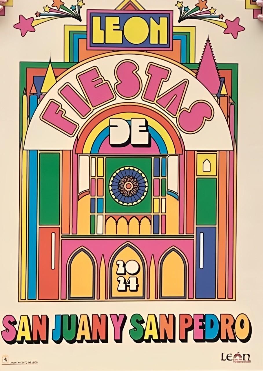 'León psicodélico', el cartel galardonado, obra de Christian Gutiérrez Gaete.