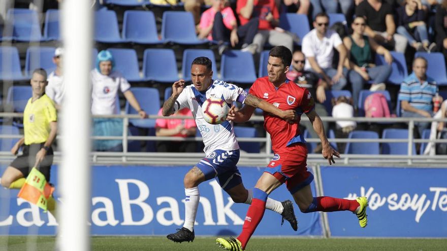 Suso y Carlos Gutiérrez, en la última visita del Numancia al Heliodoro