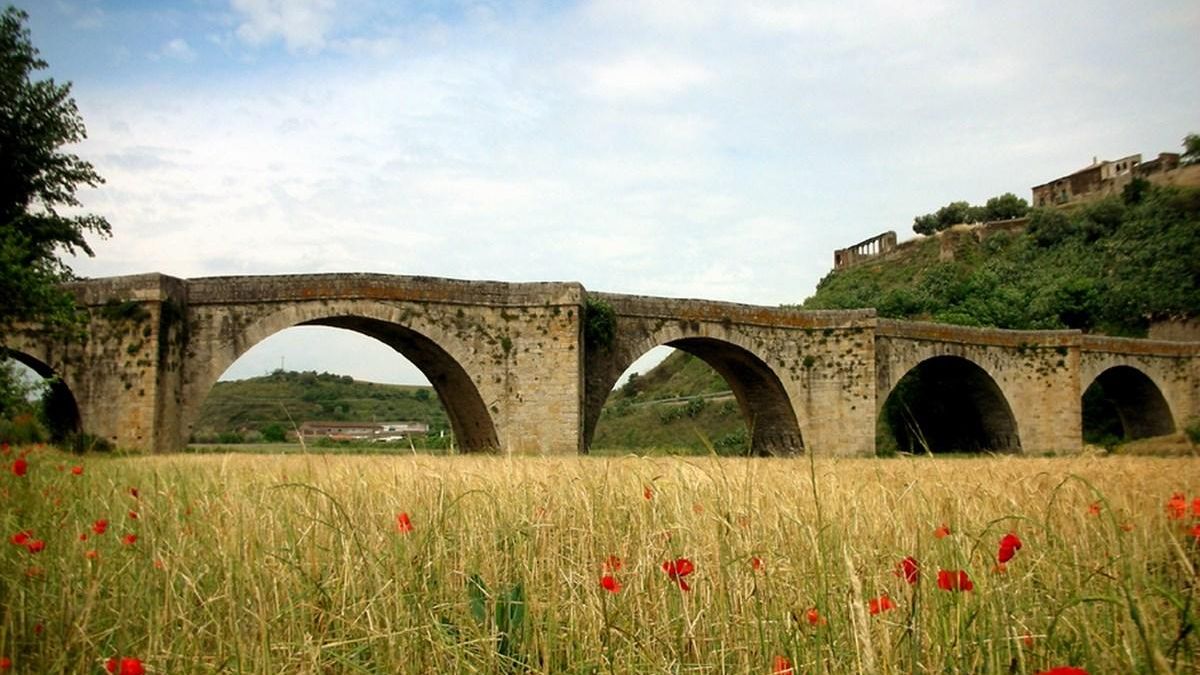 La gran singularidad de este monumento es que el río Alagón decidió abandonar su cauce natural, dejando seco al gran puente