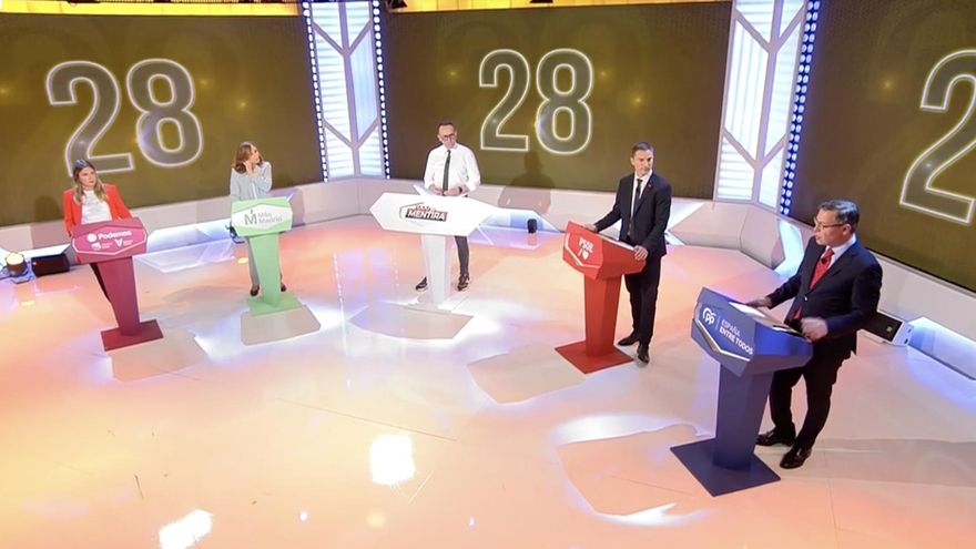 Las izquierdas madrileñas se unen frente al PP en el primer debate electoral de los candidatos sin Ayuso