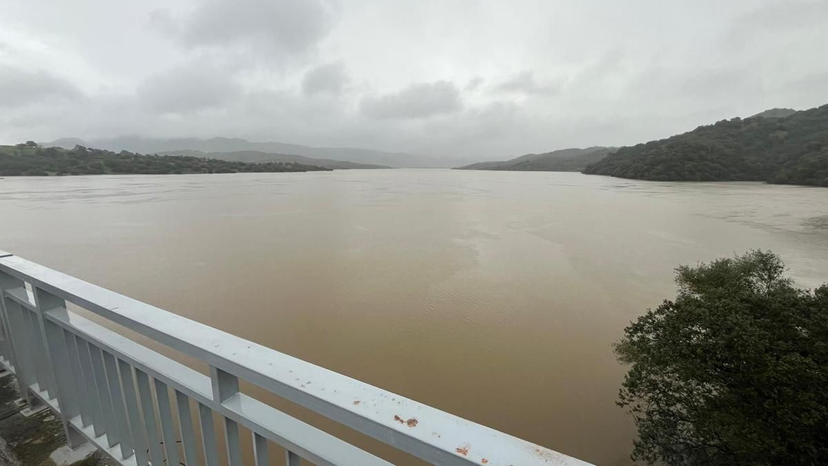 Estado del Embalse de San Rafael de Navallana tras las lluvias