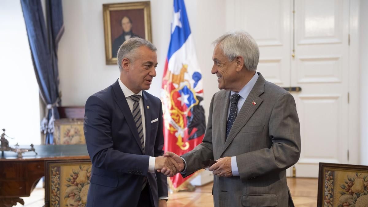 Urkullu, con Sebastián Piñera en La Moneda