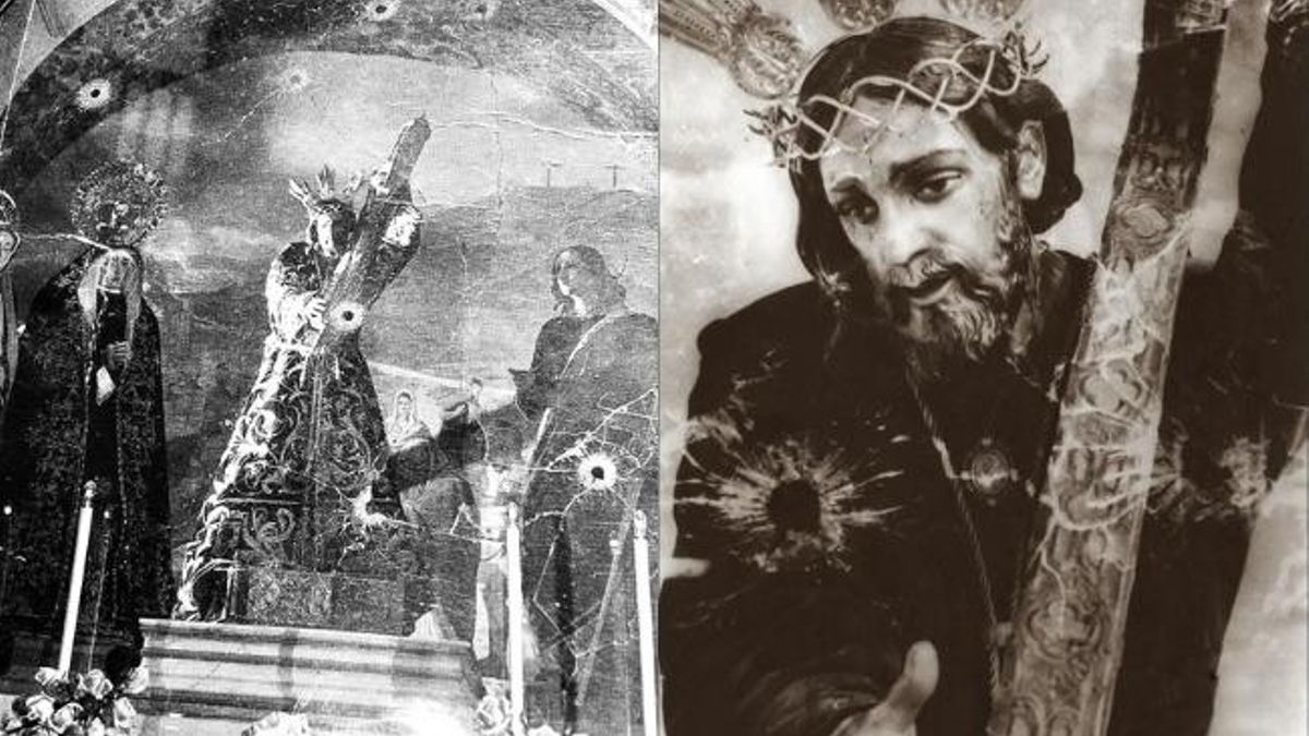 Imagen de Jesús Nazareno con disparos