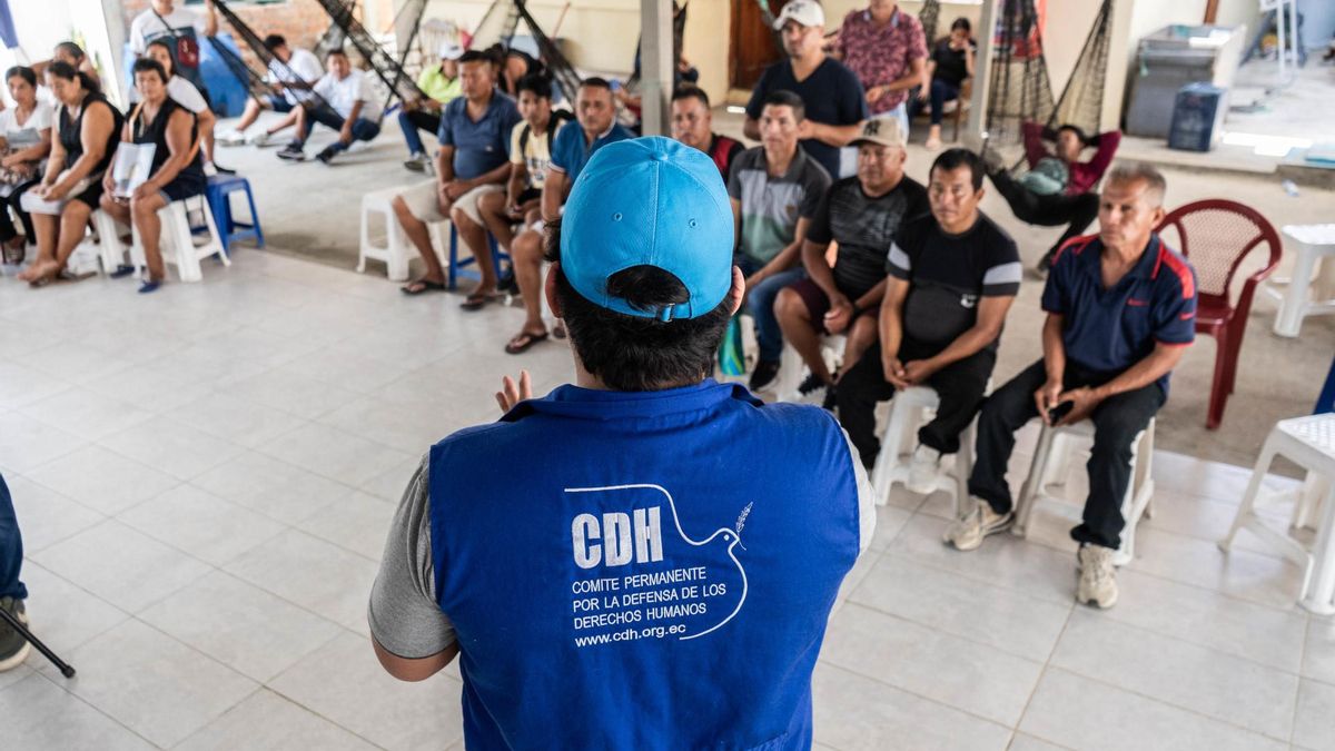 El CDH visitó San Mateo y Jaramijó, donde recogió testimonios de los familiares y los pescadores. Foto: cortesía Billy Navarrete