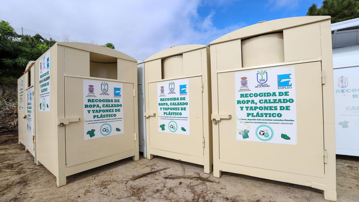 La Palma se queda sin recogida de ropa usada tras la retirada de 60 contenedores