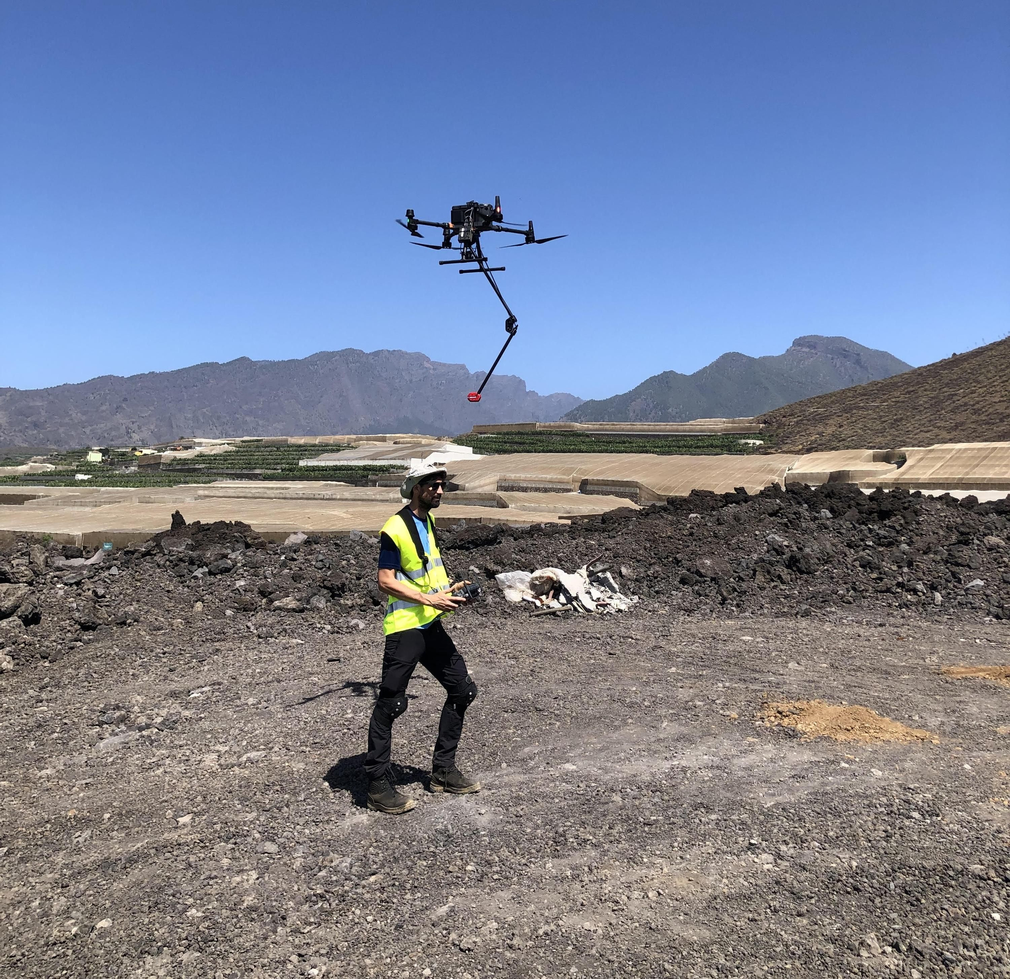 Equipo de científico del Área de Magnetismo Espacial del Instituto Nacional de Técnica Aeroespacial (INTA) que se encuentra en La Palma. INTA