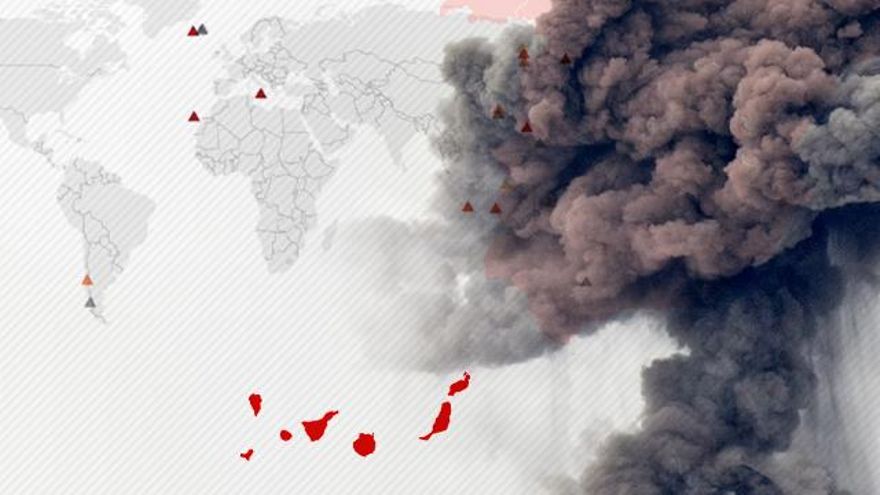 El mundo tiene 1.500 volcanes activos y 23 de ellos han erupcionado en las últimas dos semanas