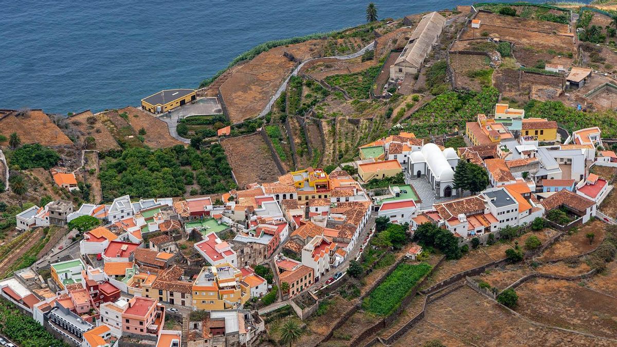 El pueblo de Agulo, en La Gomera.
