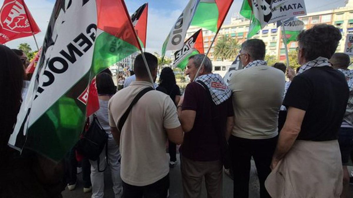 Una protesta en solidaridad con Palestina provoca cortes en avenida Catalunya de València
