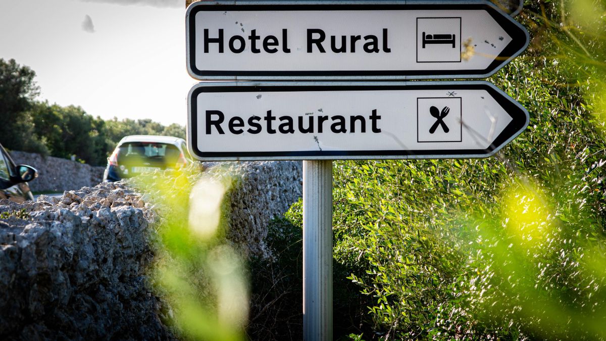 Señal para acceder los agroturismos.