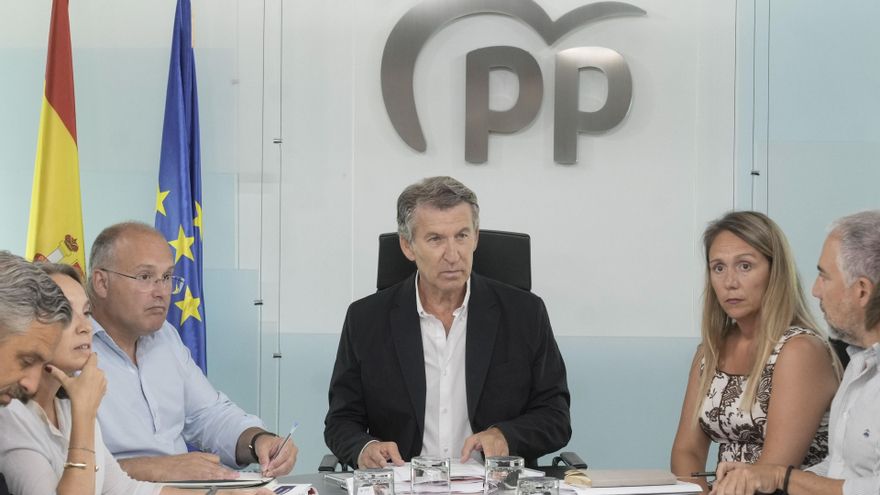 Alberto Núñez Feijóo en el Comité De Dirección del PP.