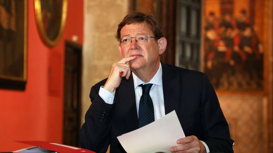 El president de la Generalitat, Ximo Puig, durante la conferencia de presidentes.