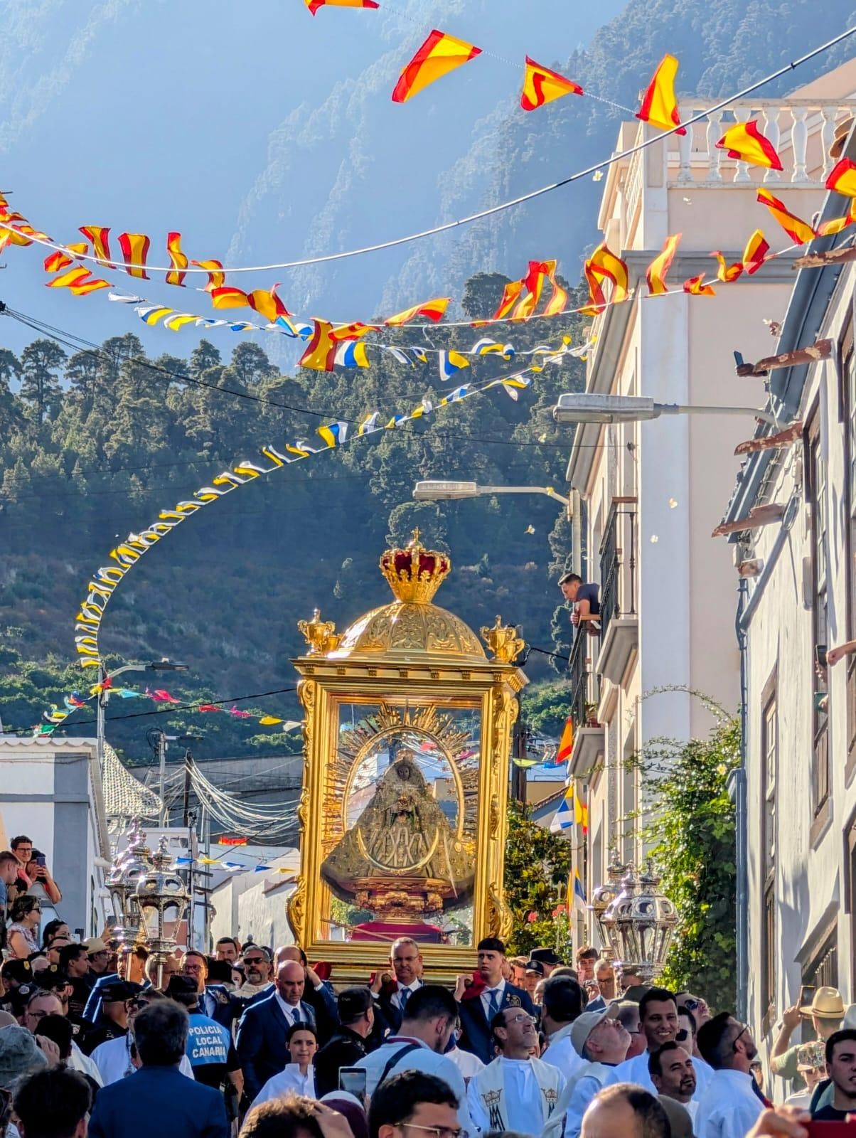 Imagen de archivo de la Bajada de la Virgen de las Nieves 2025.