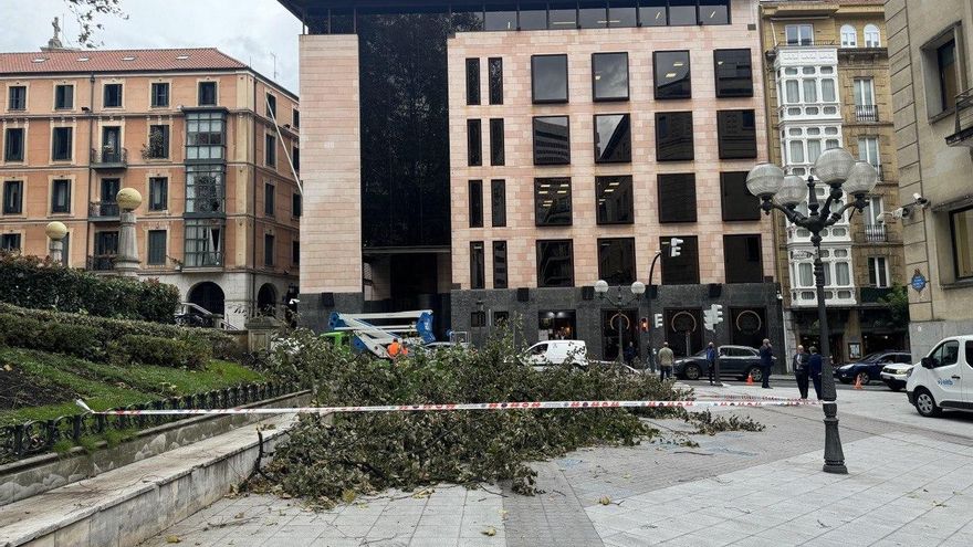 Las fuertes rachas de viento de la borrasca Kirk causan 616 incidencias y 21 accidentes de tráfico en Euskadi
