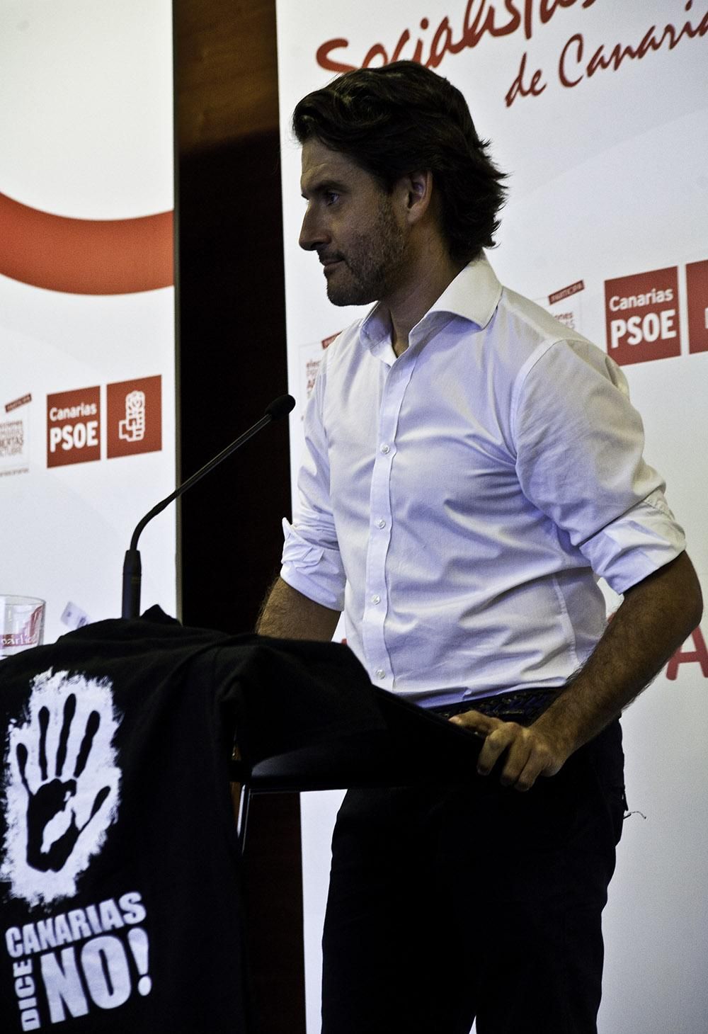 Gustavo Matos en el debate sobre las primarias del PSC. | Maya Bencomo.