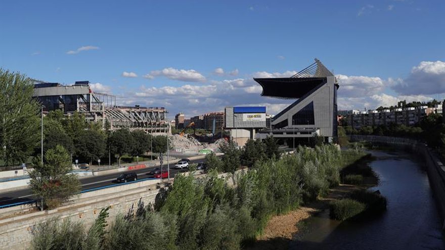 Vista del estadio Vicente Calderón, en Madrid.