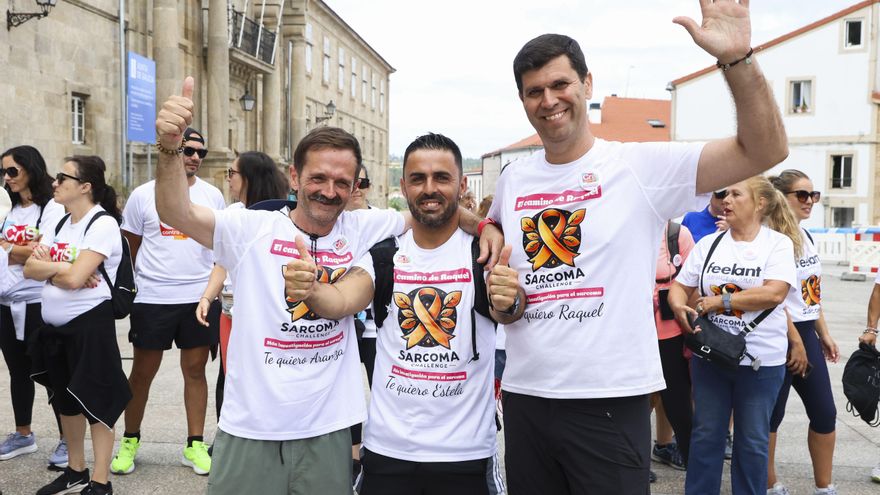 Tres viudos por el cáncer recorren el Camino para recaudar fondos para el sarcoma infantil