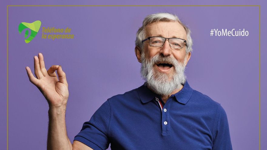 Archivo - Cartel Teléfono de la Esperanza