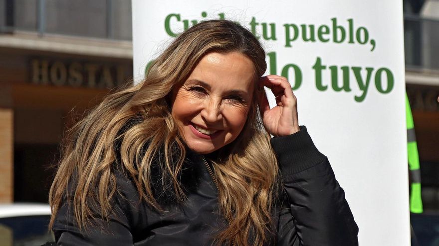 La candidata a la Alcaldía de León por Vox en el acto preelectoral de calle 'Cuida lo tuyo' a principios de marzo.