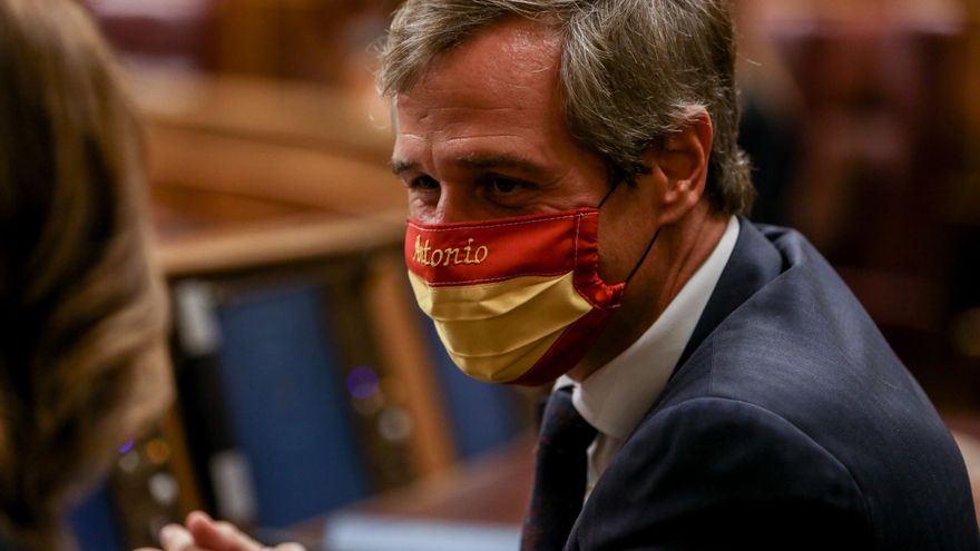 El vicesecretario de Política Territorial del PP, Antonio González Terol, durante una sesión plenaria en el Congreso de los Diputados, en Madrid (España), a 20 de octubre de 2020.