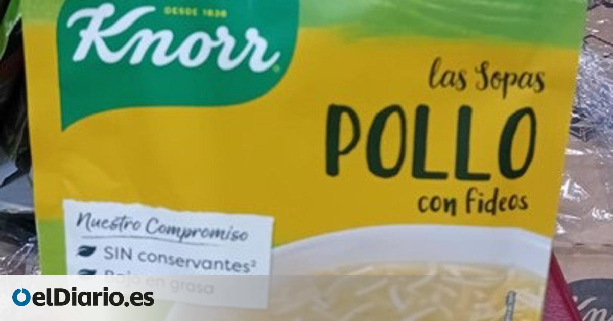 Alerta alimentaria tras detectarse metal y caucho en lotes de sopas de la marca Knorr distribuidos en Canarias