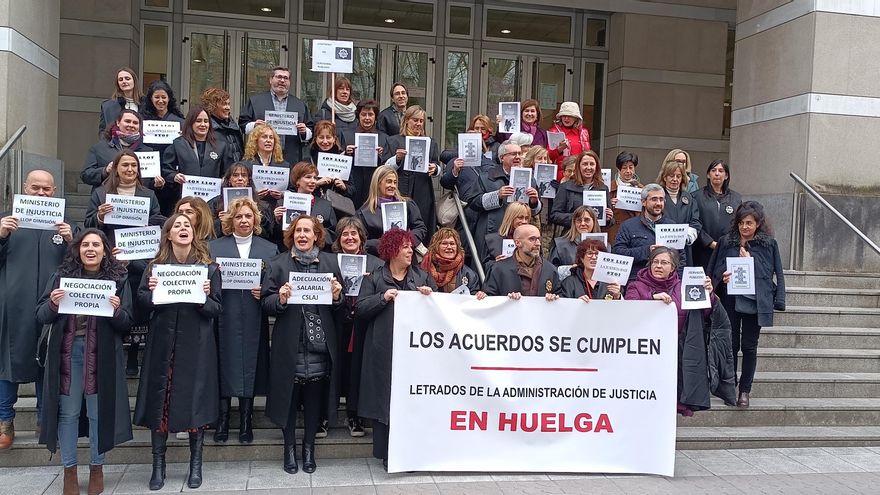 La huelga de los letrados de la Administración de Justicia paraliza operaciones por valor de 11 millones en Euskadi