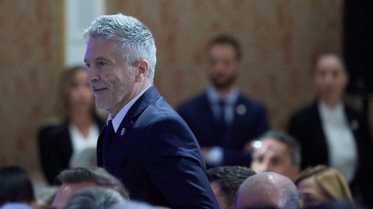 El ministro del Interior, Fernando Grande-Marlaska, durante un desayuno informativo de Forum Europa, en el Hotel Four Seasons