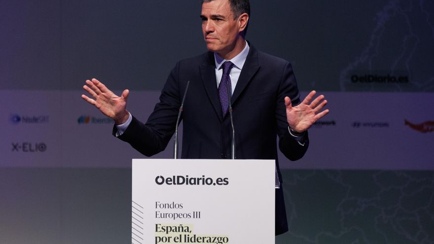 Pedro Sánchez interviene en la III Edición de  'Fondos Europeos: España, por el liderazgo global en economía verde y digital' organizado por elDiario.es