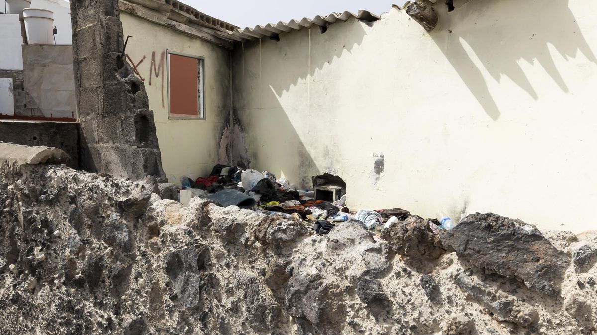 The interior of the dwelling in La Isleta where the incident occurred