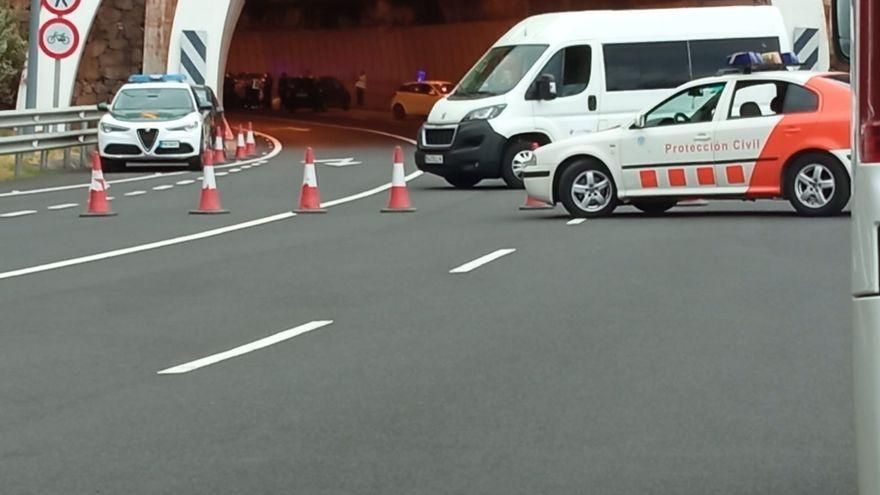 Entrada del túnel en el que se ha registrado el accidente.