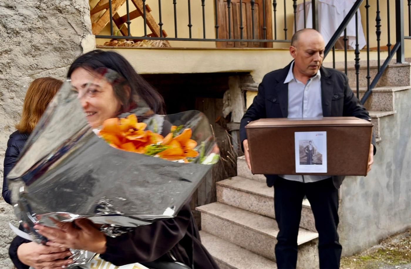 Un momento del funeral de Jesús Guerrero García.