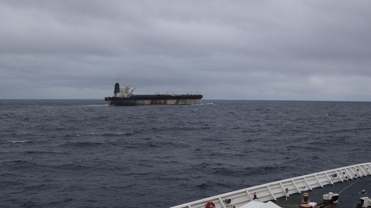 El tanque Bella 1, apresado el 7 de enero por el Ejército de EEUU en el Atlántico Norte.