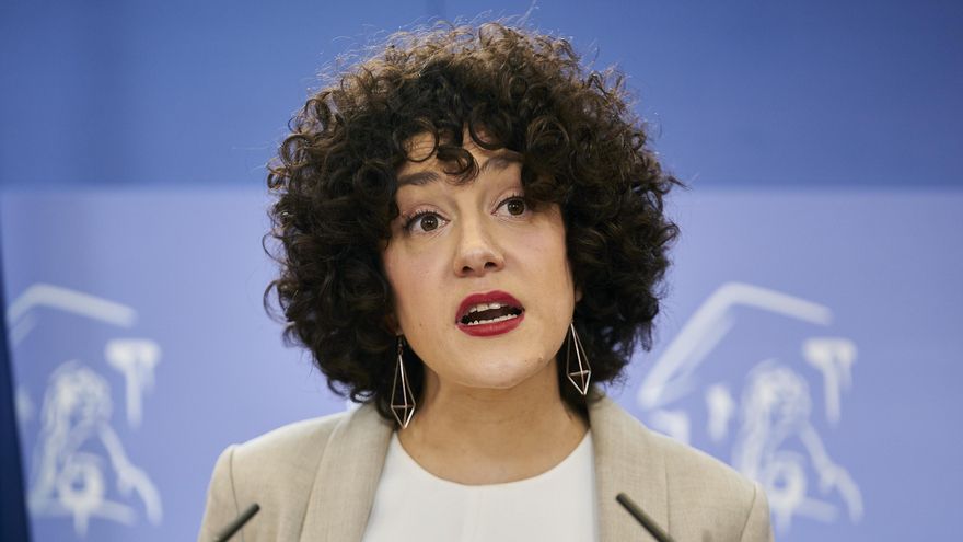 Archivo - La portavoz de En Comú Podem en el Congreso, Aina Vidal, en una rueda de prensa anterior a una Junta de Portavoces en el Congreso de los Diputados, a 21 de diciembre de 2021, en Madrid, (España).