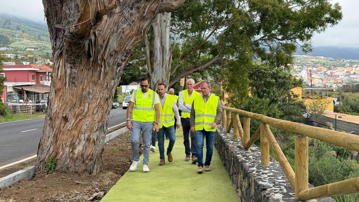 El Cabildo encara la recta final de las obras del nuevo paseo peatonal de Breña Alta
