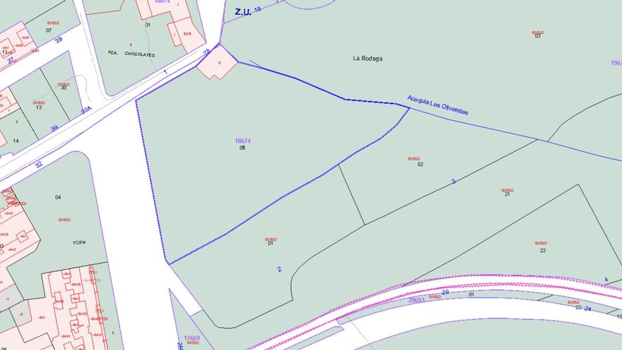 En azul, una de las fincas subastadas del presunto testaferro de Zaplana.