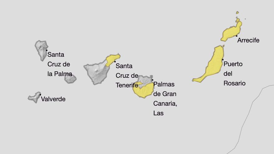 Aemet vuelve a ampliar los avisos por calor en Canarias y añade avisos por viento