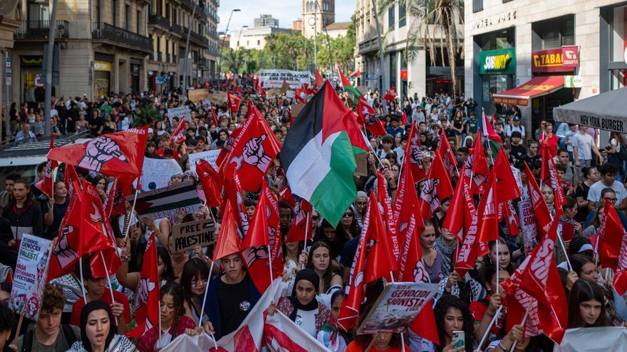 Estudiantes de toda España se manifiestan contra el genocidio en Palestina y en apoyo a la flotilla
