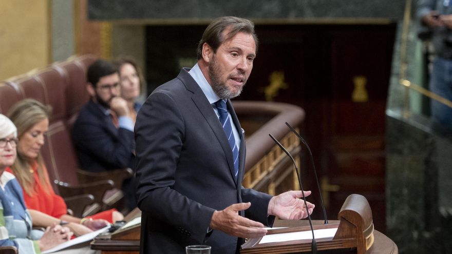 El diputado del PSOE Óscar Puente, en el Congreso.
